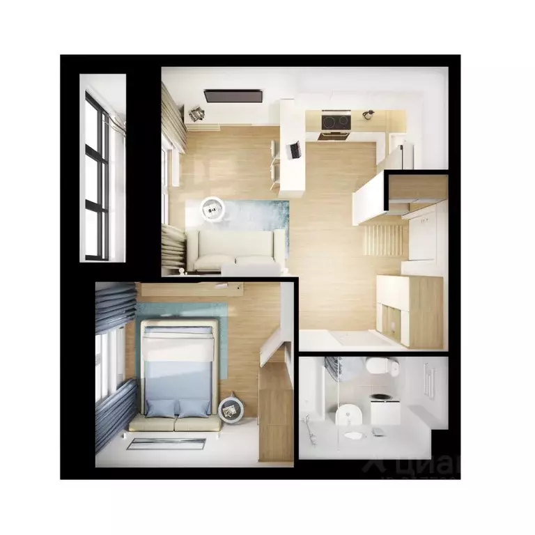 1-к кв. Ярославская область, Ярославль Волга Парк жилой комплекс, 6Б ... - Фото 2