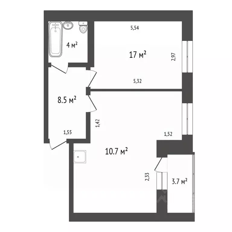 2-к кв. Красноярский край, Красноярск Северный мкр, пер. ... - Фото 1
