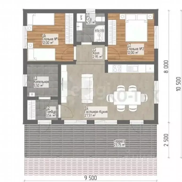 Дом в Кировская область, Киров городской округ, д. Гуси 85А (97 м) - Фото 2