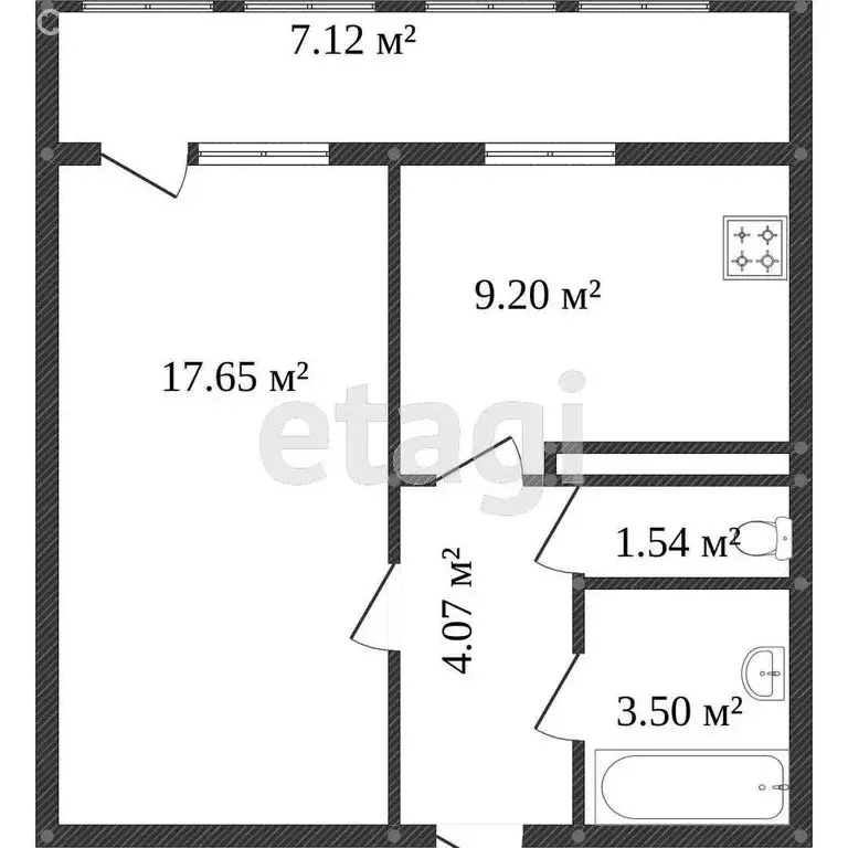 1-комнатная квартира: Вологда, Рабочая улица, 1Б (35.6 м) - Фото 1