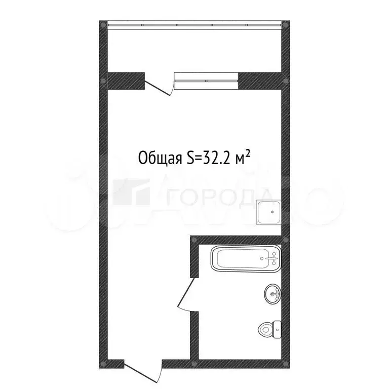 Квартира-студия, 32,2 м, 7/18 эт. - Фото 0