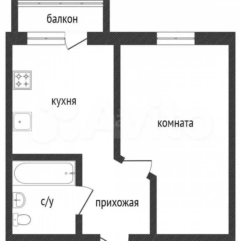 1-к. квартира, 39,2 м, 4/12 эт. - Фото 0