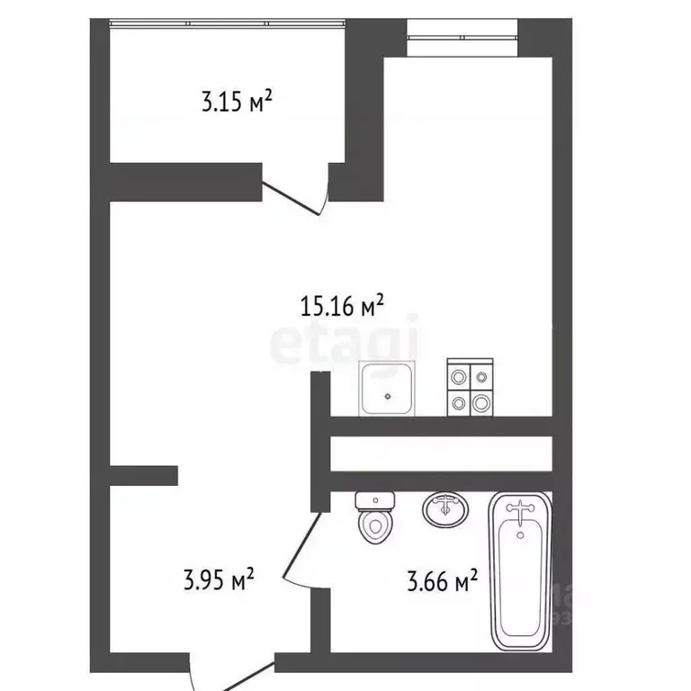 Студия Тюменская область, Тюменский муниципальный округ, д. Патрушева ... - Фото 2