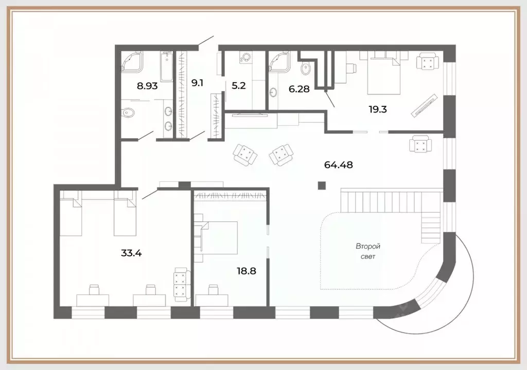 4-к кв. Санкт-Петербург Динамовская ул., 2 (363.0 м) - Фото 1