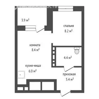 1-комнатная квартира: Красноярск, улица Лесников, 43Б (33.5 м) - Фото 0