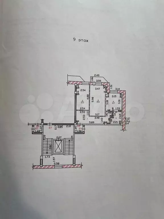 2-к. квартира, 61 м, 9/9 эт. - Фото 0
