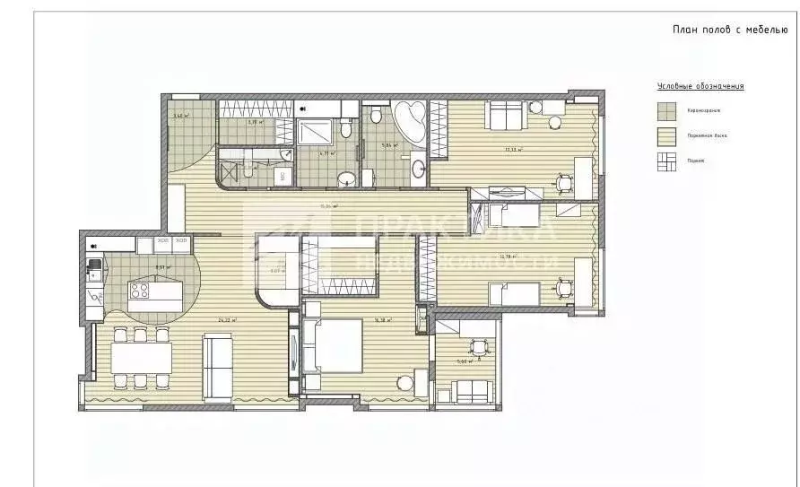 3-к кв. Москва Мироновская ул., 25 (138.3 м) - Фото 2