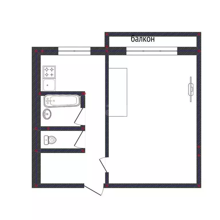 1-комнатная квартира: Черногорск, Юбилейная улица, 25 (31.1 м) - Фото 1