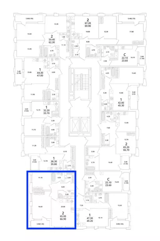 2-к кв. Санкт-Петербург Планерная ул., 99 (65.0 м) - Фото 1