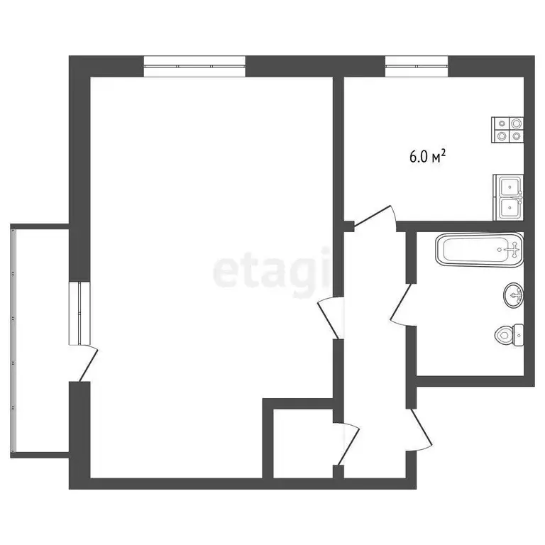 Квартира, 1 комната, 31 м - Фото 1