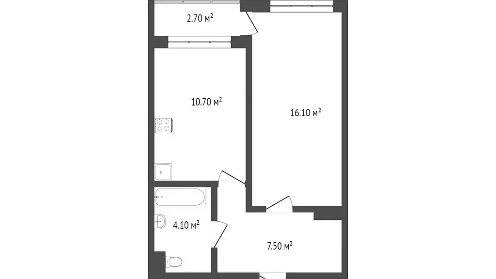 1-комнатная квартира: Сириус, улица Тюльпанов, 1/3 (35 м) - Фото 0