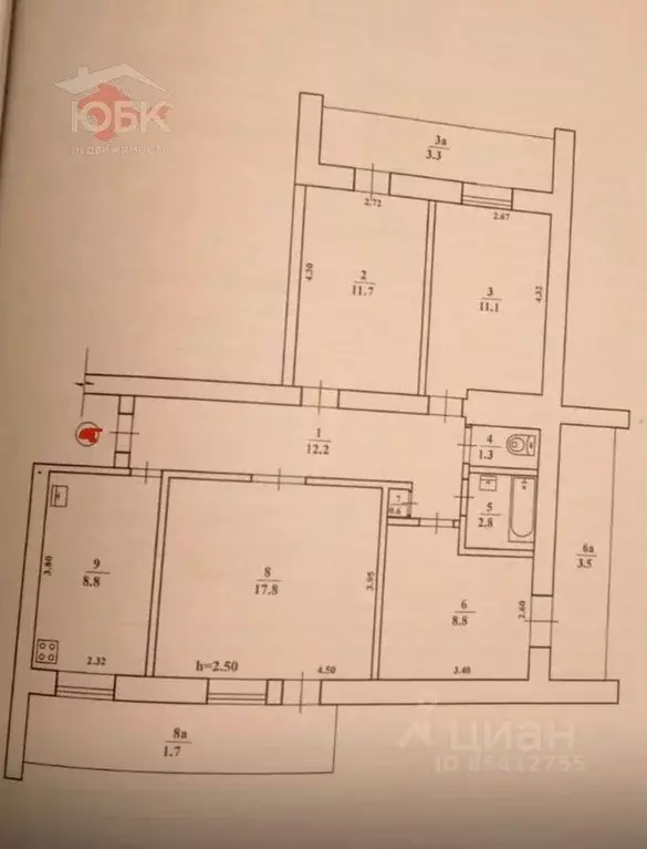 4-к кв. Крым, Евпатория ул. Имени 60-летия Октября, 14А (83.6 м) - Фото 1