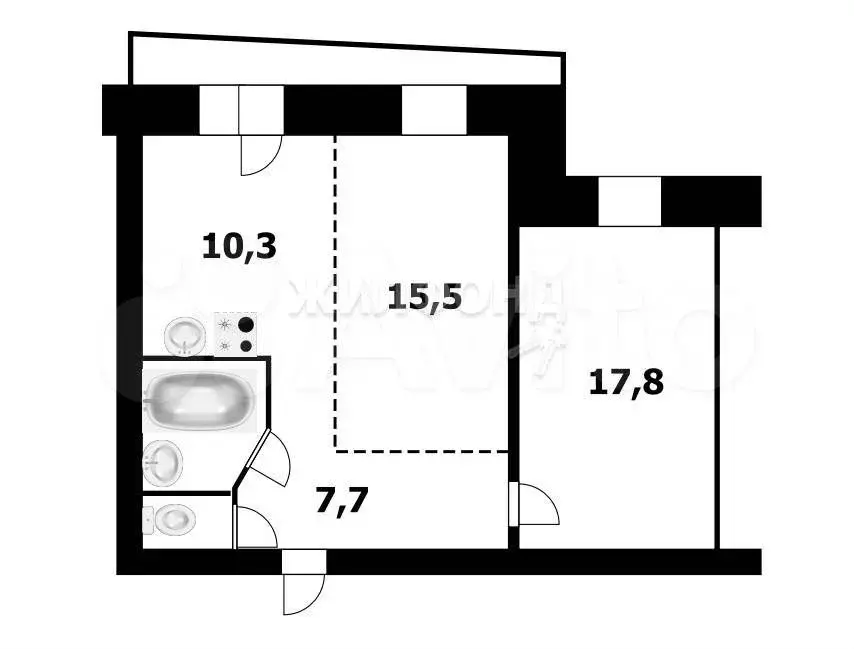 2-к. квартира, 63,4 м, 9/9 эт. - Фото 1