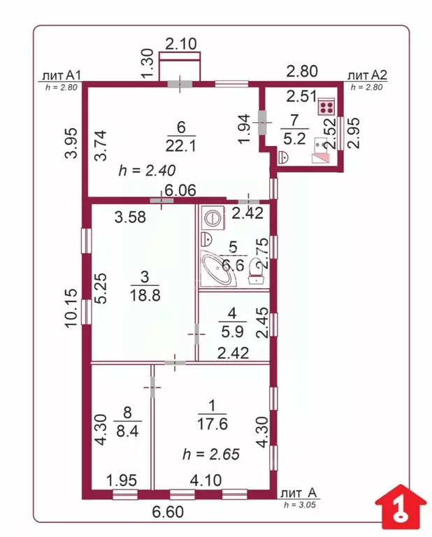 Дом в Омская область, Омск Порт-Артур мкр, ул. Урицкого (85 м) - Фото 2