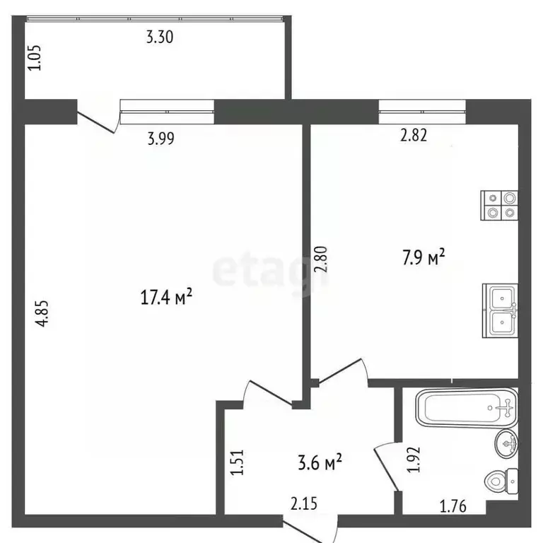 1-к кв. Вологодская область, Череповецкий район, пос. Тоншалово ул. ... - Фото 2