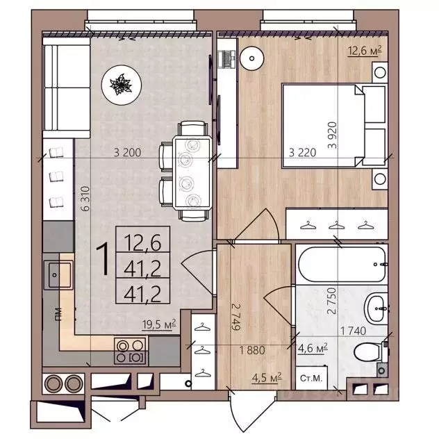 1-к кв. Рязанская область, Рязань пос. Шпалозавода, Окская Стрелка ... - Фото 1