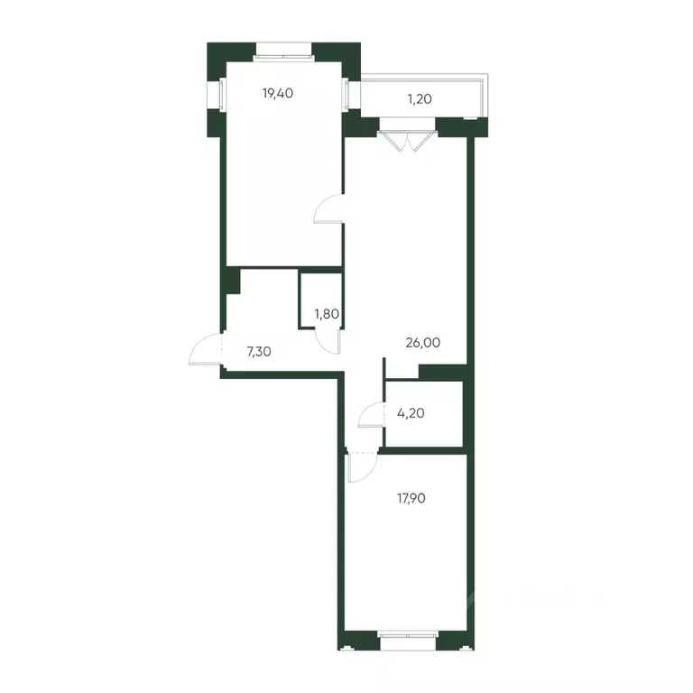 2-к кв. Санкт-Петербург Пески тер.,  (77.8 м) - Фото 2