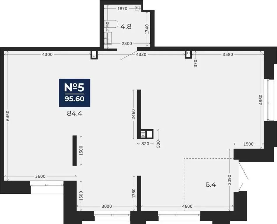 Помещение свободного назначения (95.6 м) - Фото 1