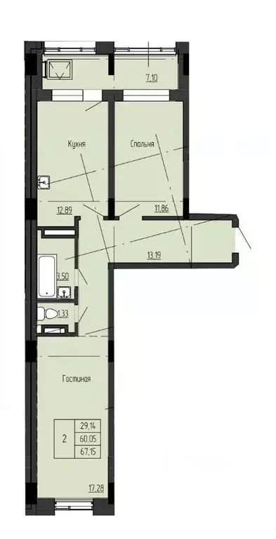 2-к кв. Саха (Якутия), Якутск ул. Чкалова, 39А (67.15 м) - Фото 1