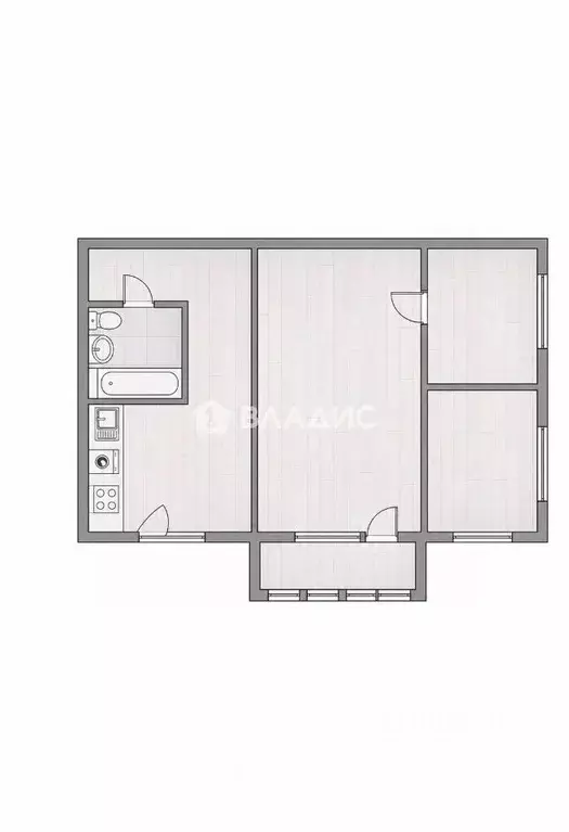 2-к кв. Московская область, Подольск Сыровский туп., 3 (42.0 м) - Фото 2