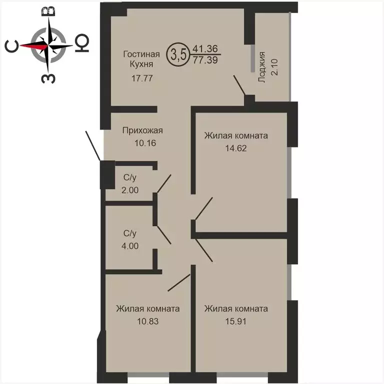 4-комнатная квартира: Оренбург, улица Ткачёва, 16/1 (75 м) - Фото 0