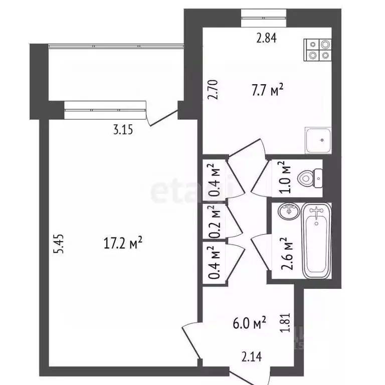 1-к кв. Ямало-Ненецкий АО, Новый Уренгой Советский мкр, 5/2 (35.5 м) - Фото 1