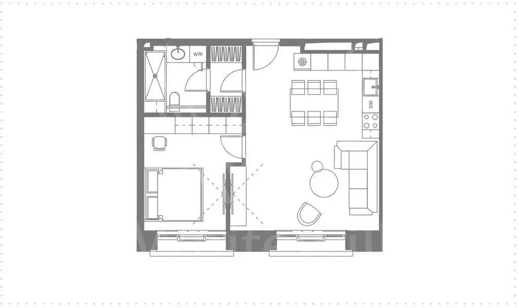 1-комнатная квартира: Москва, Ленинский проспект, 2 (52 м) - Фото 1