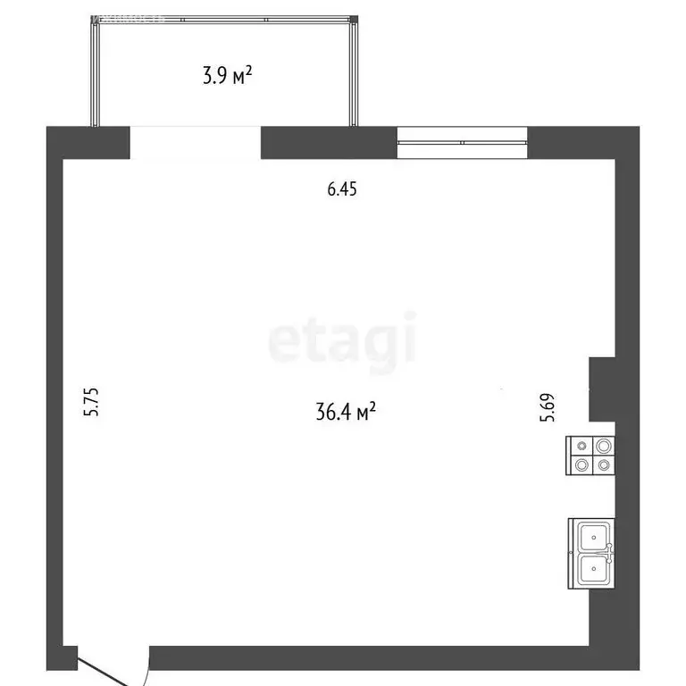 1-комнатная квартира: Евпатория, улица 9 Мая, 55Б (40.3 м) - Фото 1