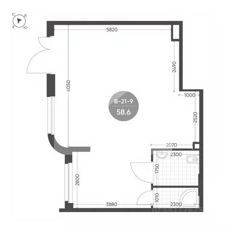 Торговая площадь в Москва 3-я оч., Шагал жилой комплекс, к6 (59 м) - Фото 2