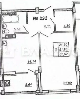 1-к кв. Ивановская область, Иваново ул. Наумова, 5 (57.7 м) - Фото 2