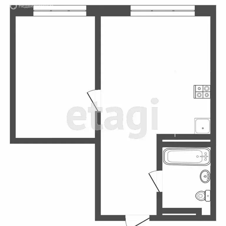 1-комнатная квартира: Тюмень, улица Фармана Салманова, 3 (20.4 м) - Фото 2