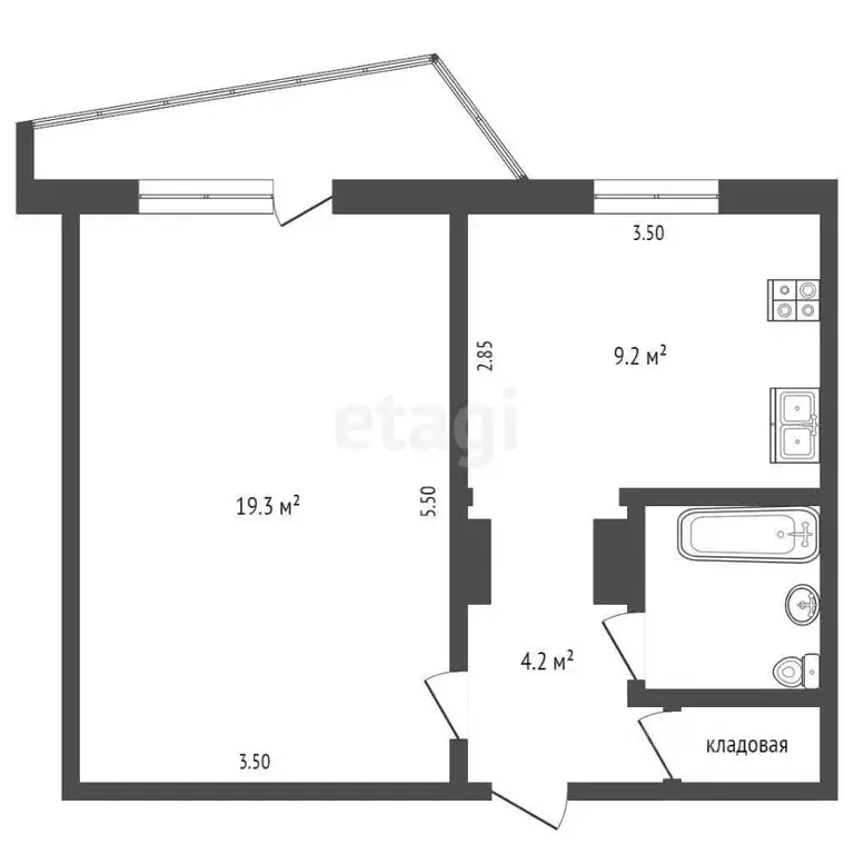 1-к кв. Орловская область, Орел ул. Машкарина, 4 (38.8 м) - Фото 1