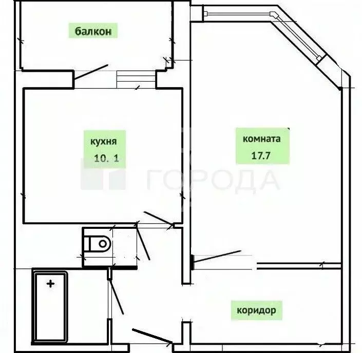 1-к кв. Московская область, Мытищи ул. Борисовка, 28А (41.6 м) - Фото 2