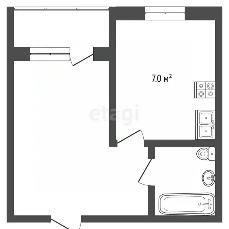 1-к кв. Ямало-Ненецкий АО, Муравленко ул. Ленина, 127 (33.8 м) - Фото 1