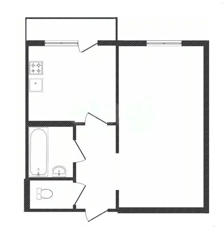 1-к кв. Липецкая область, Липецк ул. Имени Генерала Меркулова, 45 ... - Фото 1