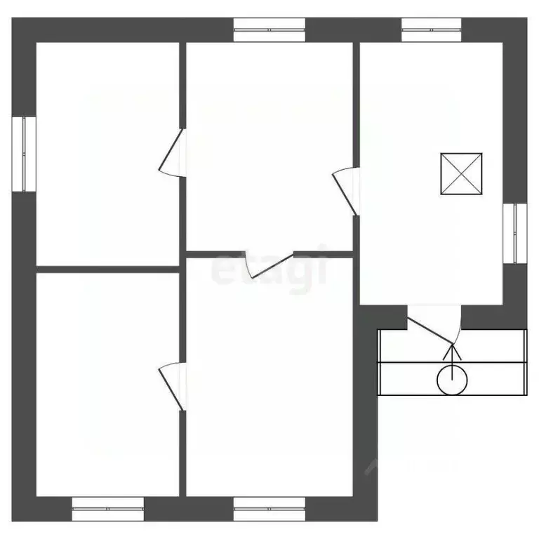 Дом в Саратовская область, Балашов ул. 30 лет Победы, 70 (48 м) - Фото 1