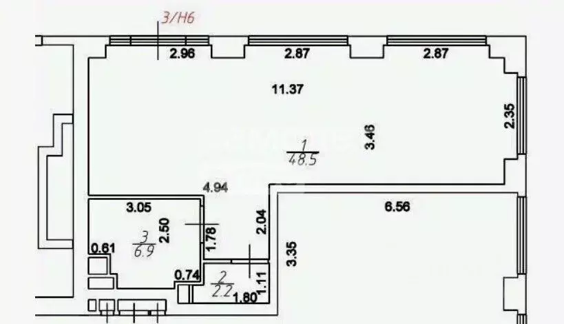 Помещение свободного назначения в Москва Озерная ул., 1к2/4 (58 м) - Фото 1