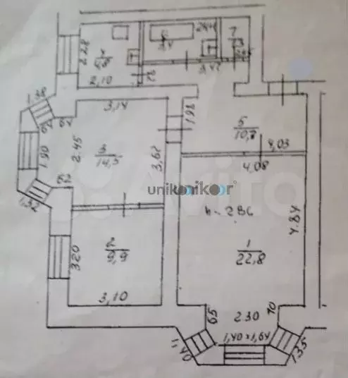 3-к. квартира, 67,4 м, 1/2 эт. - Фото 0