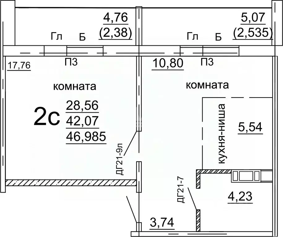 2-к кв. Челябинская область, Челябинск пос. Маяковского, Слава жилой ... - Фото 1