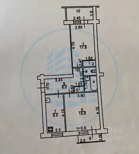 2-к кв. Ставропольский край, Ессентуки Вокзальная ул., 23А (49.2 м) - Фото 2