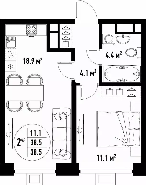 2-к кв. Астраханская область, Астрахань ул. Бэра, 29 (38.5 м) - Фото 2