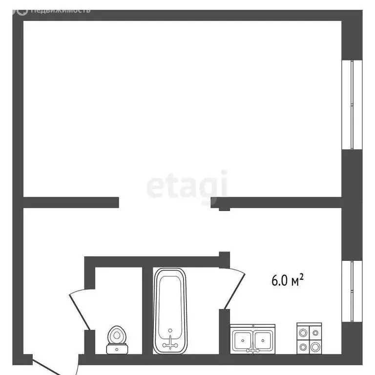 1-комнатная квартира: Рыбинск, проспект Ленина, 185 (30.3 м) - Фото 1