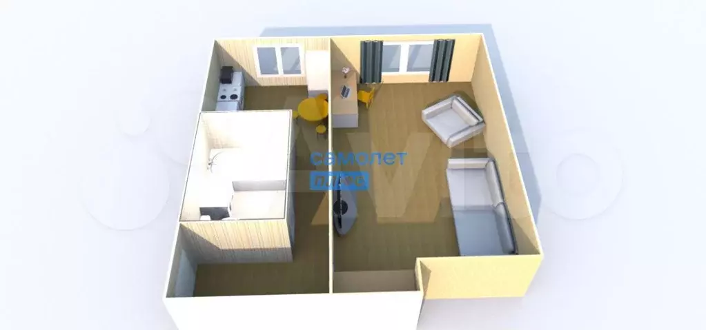 1-к. квартира, 34,5 м, 8/9 эт. - Фото 1
