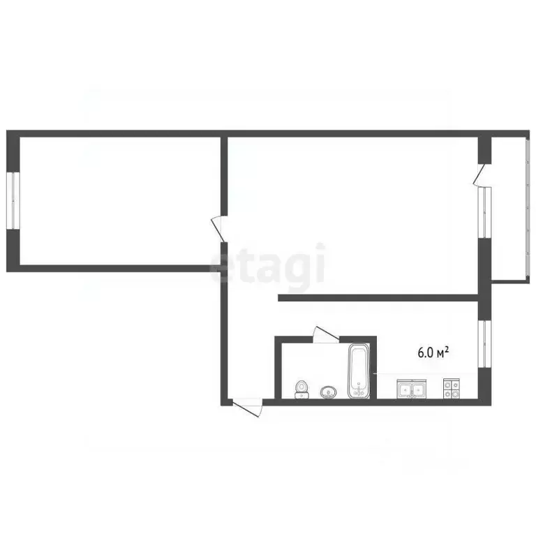 Студия Тамбовская область, Тамбов Мичуринская ул., 157А (44.8 м) - Фото 2
