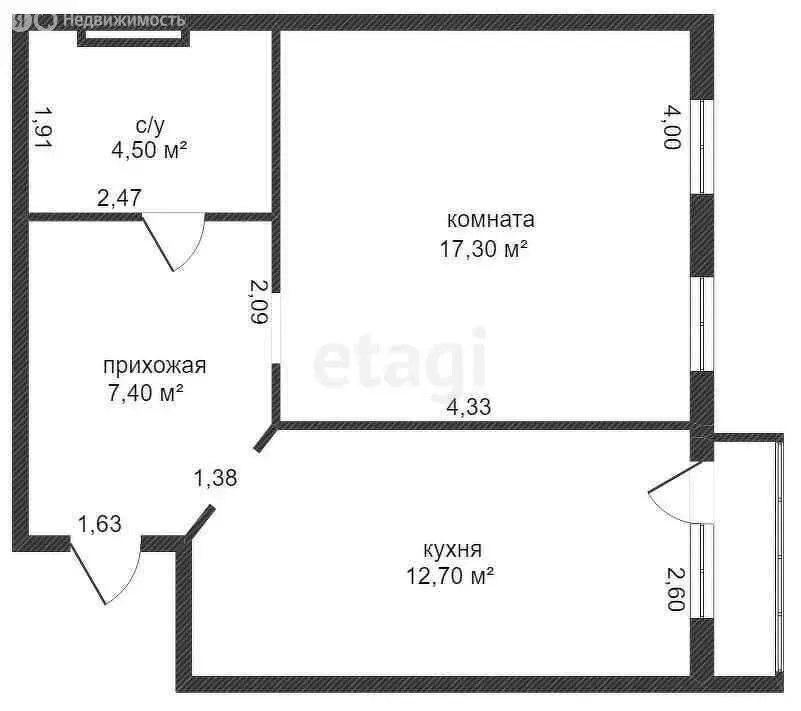 1-комнатная квартира: Калининград, Балашовская улица, 3 (42 м) - Фото 0