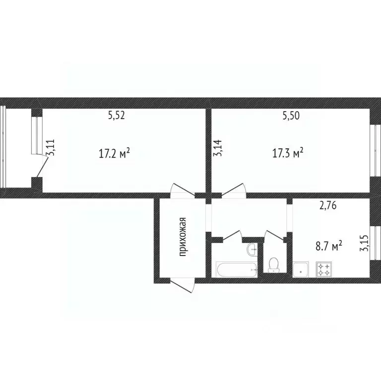 2-к кв. Белгородская область, Белгород 10-й мкр, ул. 60 лет Октября, ... - Фото 0