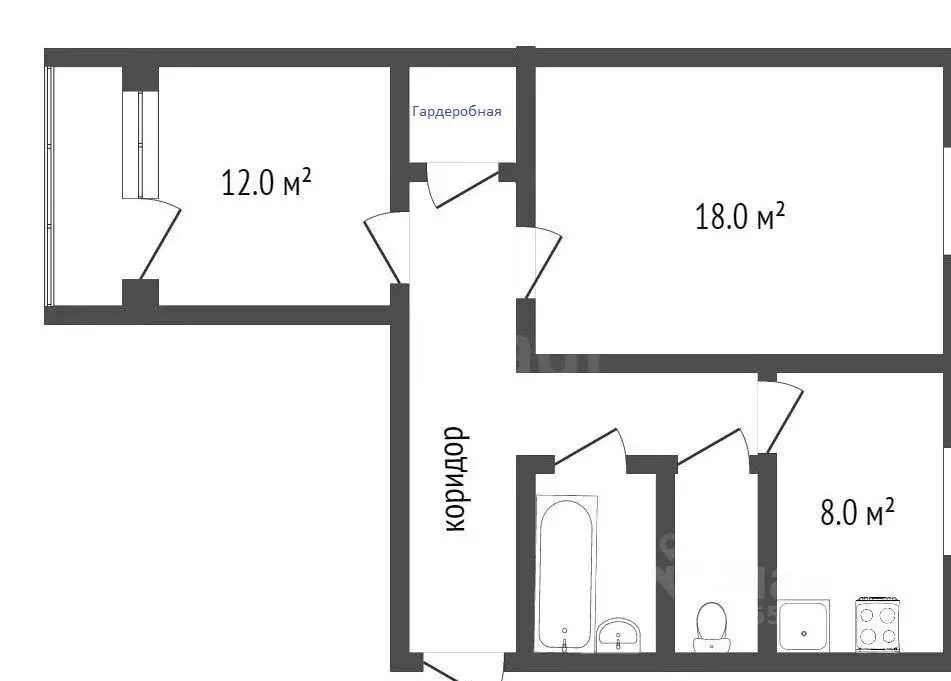 2-к кв. Воронежская область, Воронеж ул. 45-й Стрелковой Дивизии, 247Е ... - Фото 2