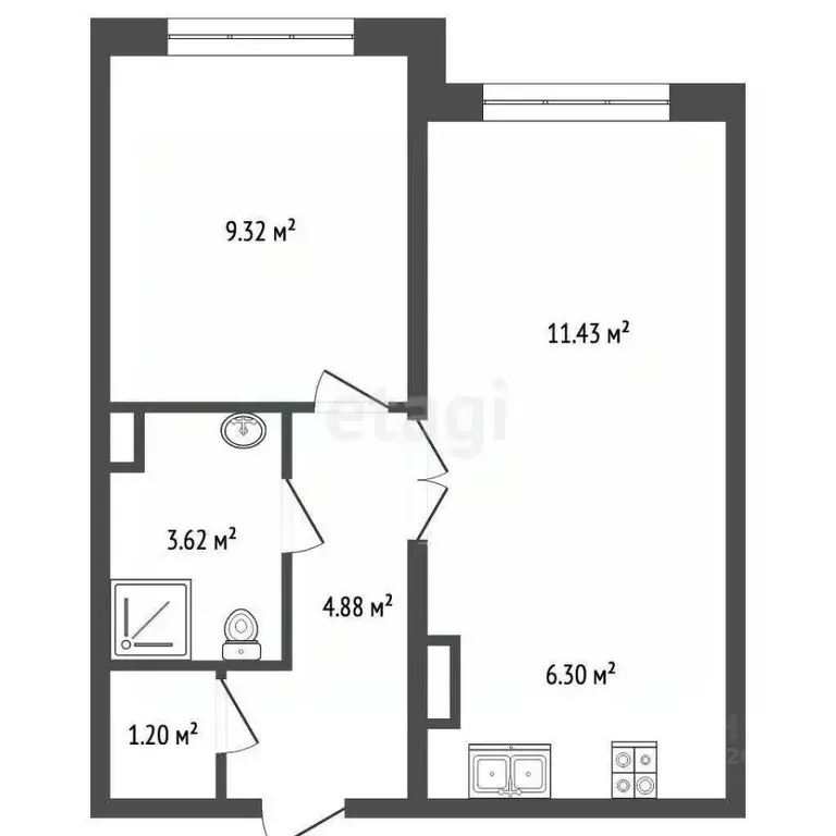 2-к кв. Ярославская область, Ярославль ул. Дядьковская, 16А (37.0 м) - Фото 2