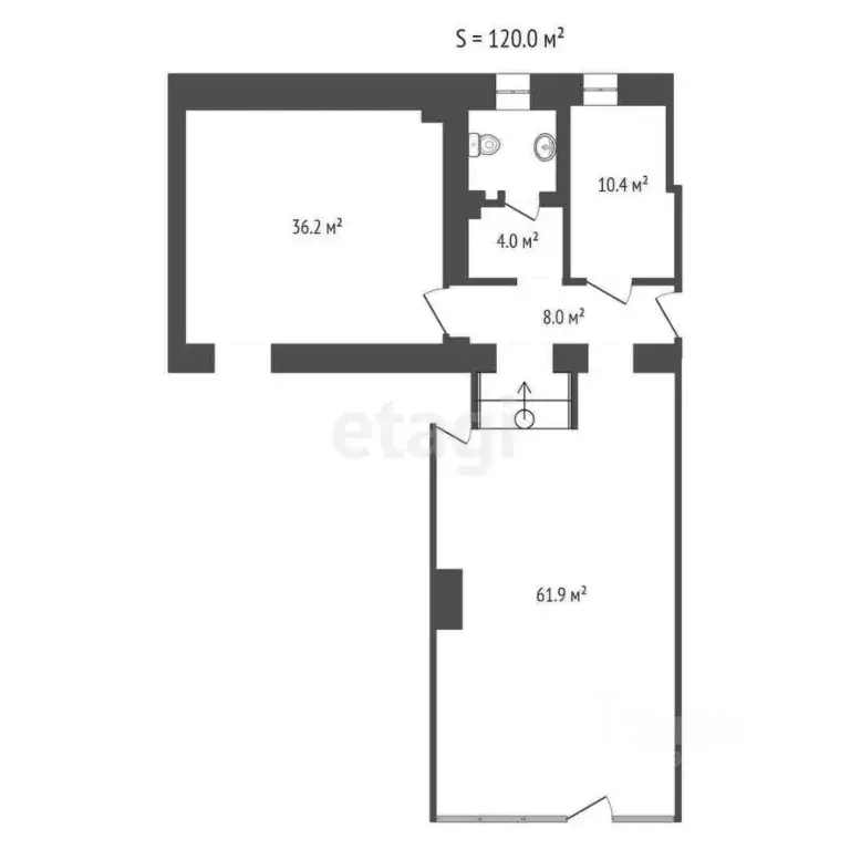 торговая площадь в тюменская область, тюмень широтная ул, 113 (120 м) - Фото 1