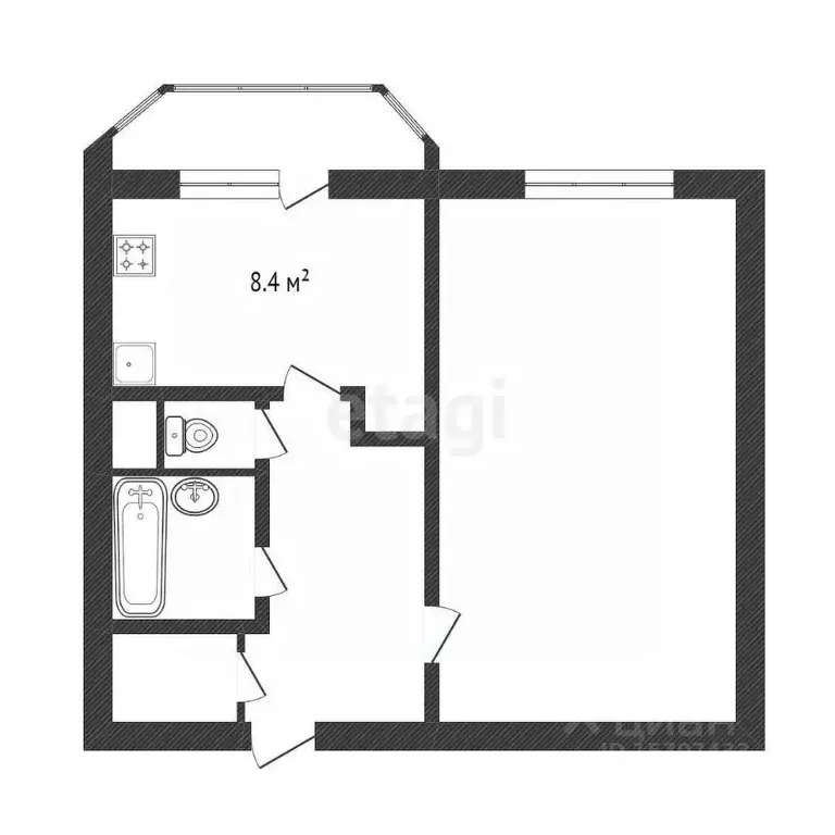 1-к кв. Санкт-Петербург Приморский просп., 169 (39.1 м) - Фото 1